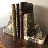 Old marble bookends