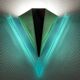 Pair of wall lights with geometric design from the 80s