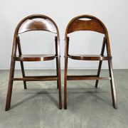 Pair of Bauhaus Folding Chairs B751 by Ligna, Czechoslovakia 1930s