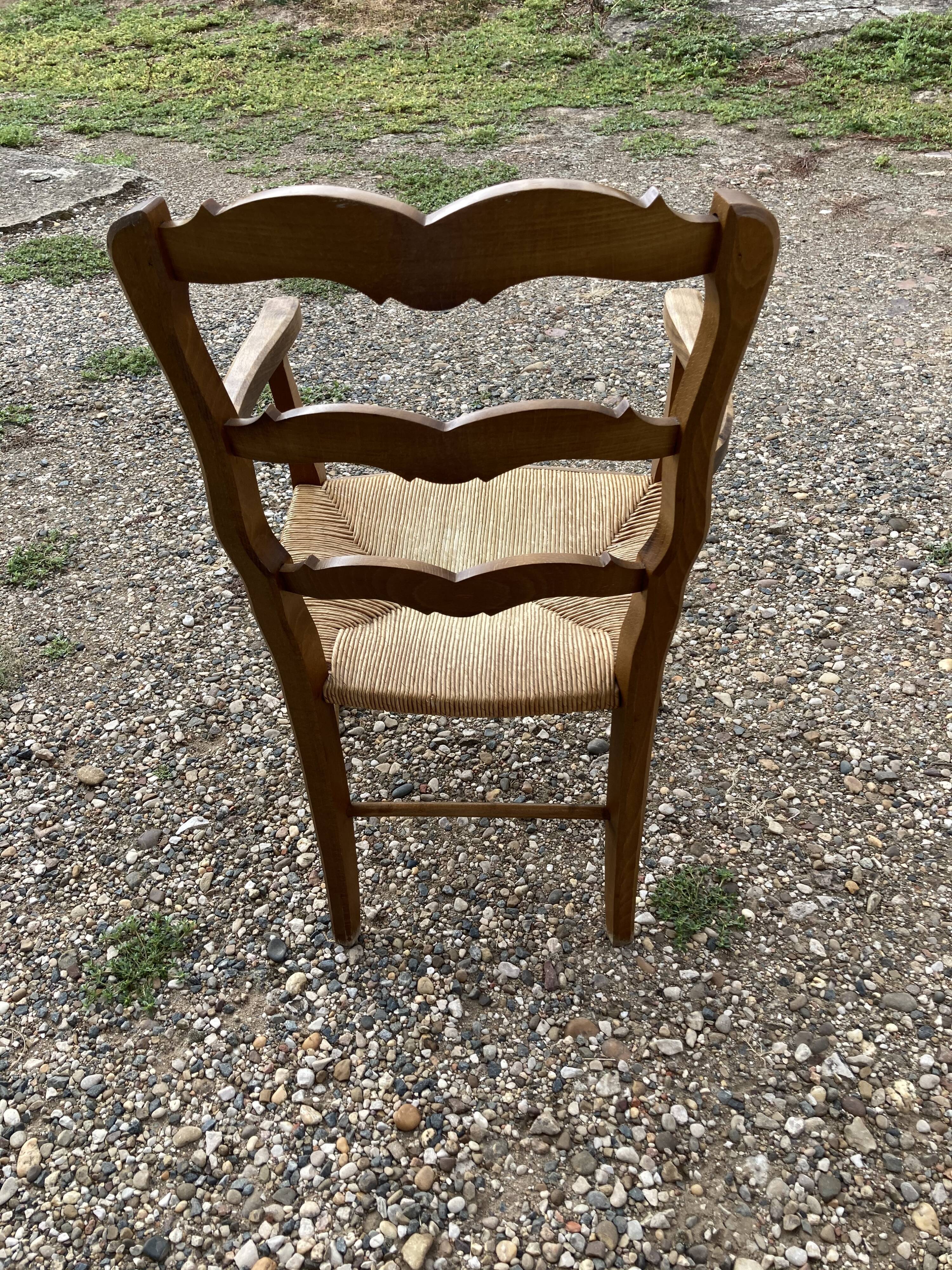 Series of 4 "good woman" mulched chairs