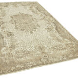 Tapis beige oriental ancien fait à la main 170 cm x 280 cm