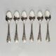 Christofle Chrysanthemum | Set of 6 Spoons | Art Nouveau