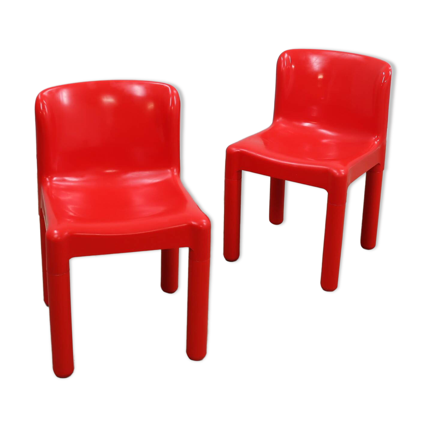 1970s pair of Kartell Model 4875 Chairs by Carlo Bartoli (fund STOCK)