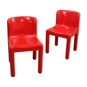 1970s pair of Kartell Model 4875 Chairs by Carlo Bartoli (fund STOCK)