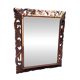 Huge antique Indonesian teak mirror