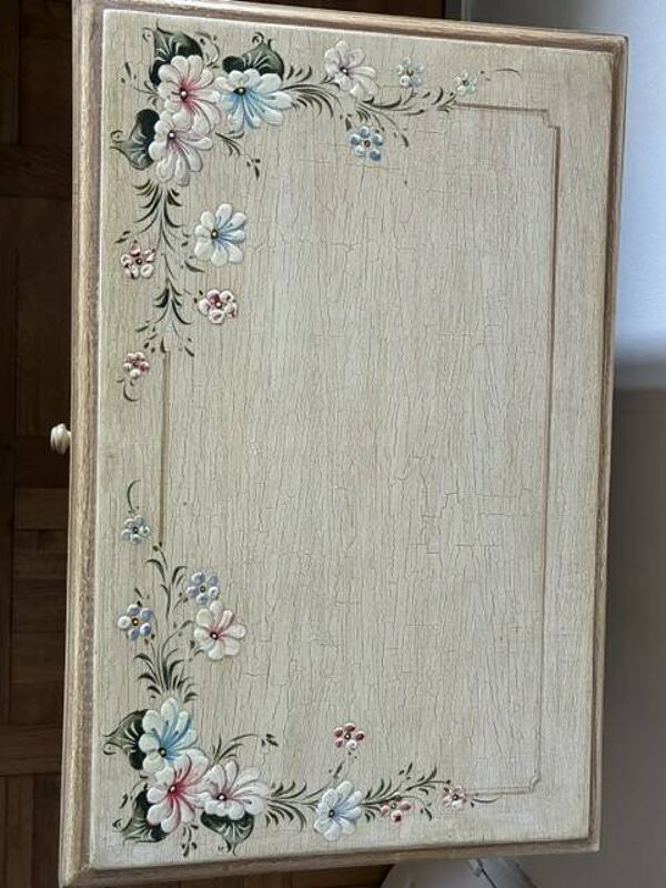console en bois exotique un tiroir