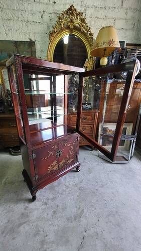 Asian lacquer display cabinet