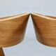 Paire de chaises scandinaves en chêne massif jaquard beige