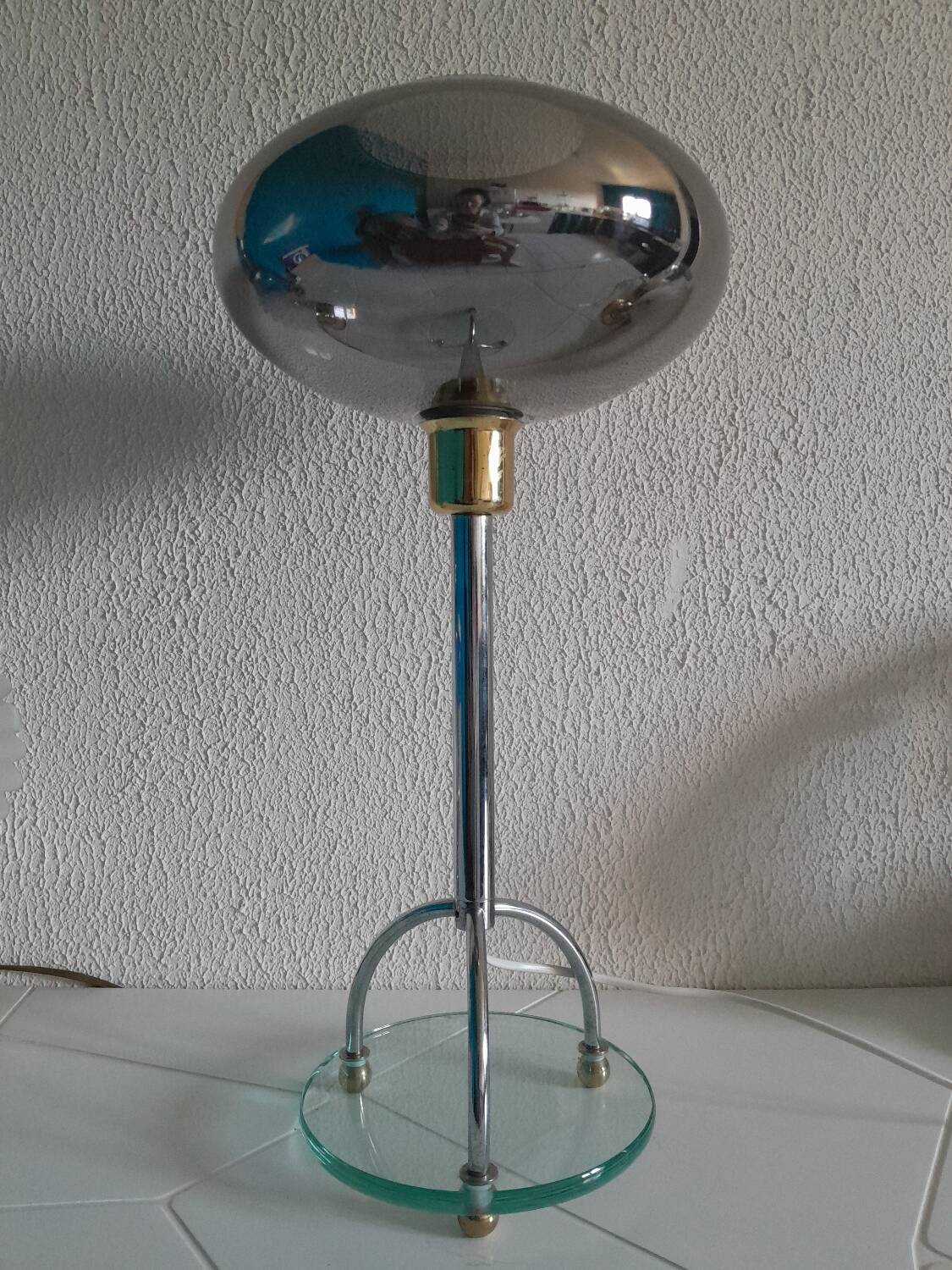 Vintage glass floor lamp