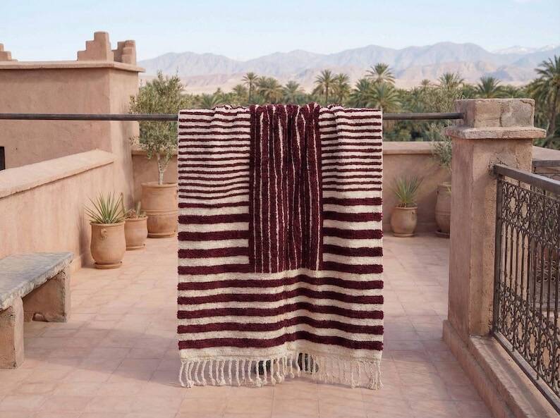 Authentic traditional handwoven pure wool rug
