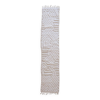 Tapis de couloir blanc - 289 x 62 cm