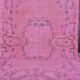 Tapis Oushak rose vintage