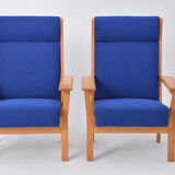 Set of Two Danish Mid-Century Modern GE 181 a Chairs by Hans Wegner for GETAMA