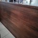 Scandinavian sideboard in dark red wood and leather, 1960s vintage modernism