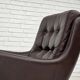 1970s, set of two swivel lounge chairs with footstool, leather.