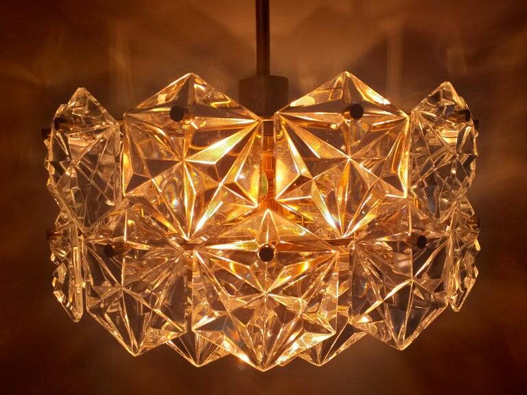 Chandelier en verre BIG des années 1970, Kinkeldey, Allemagne.