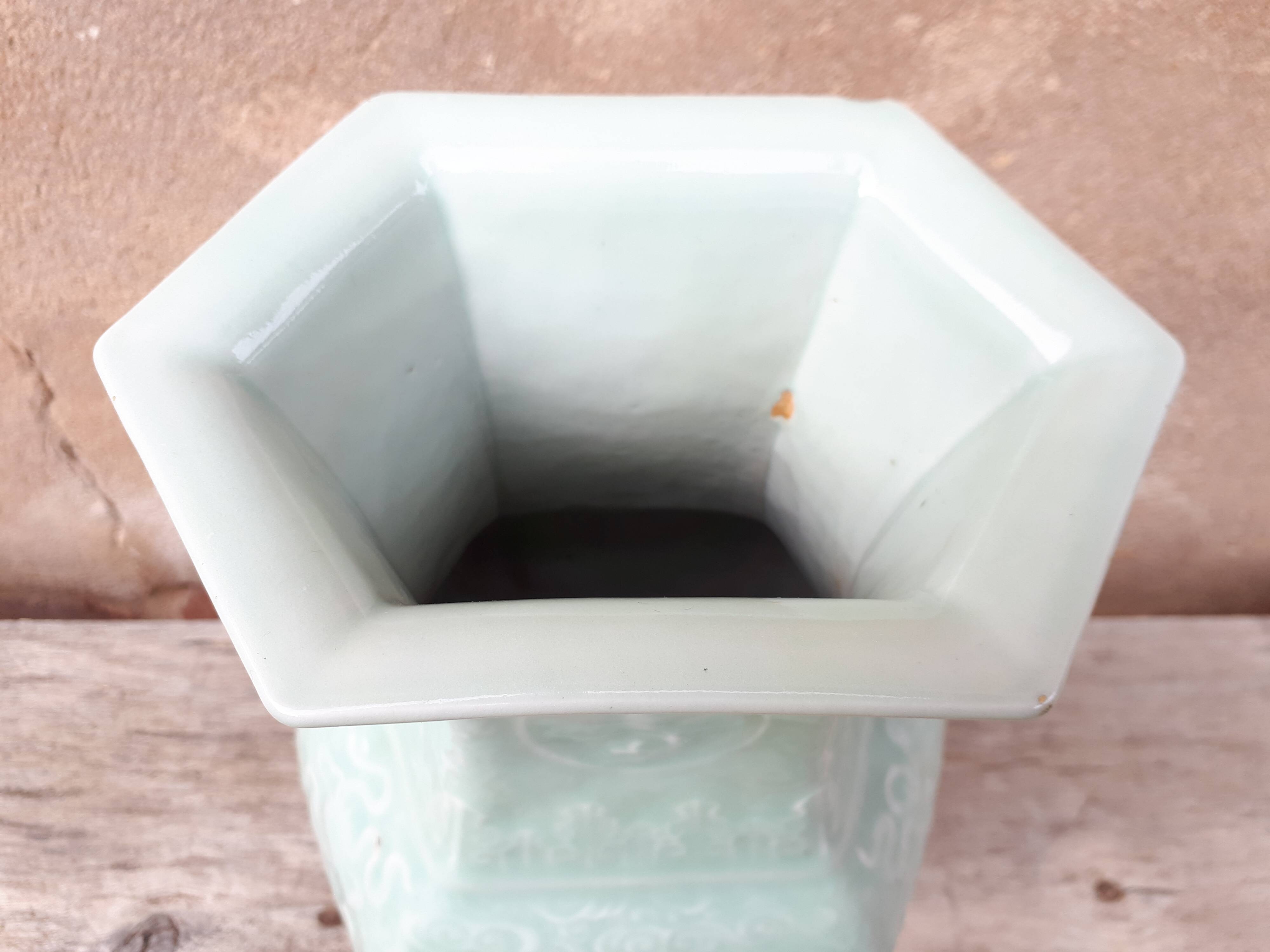 Chinese celadon vase (green porcelain), China, Daoguang period