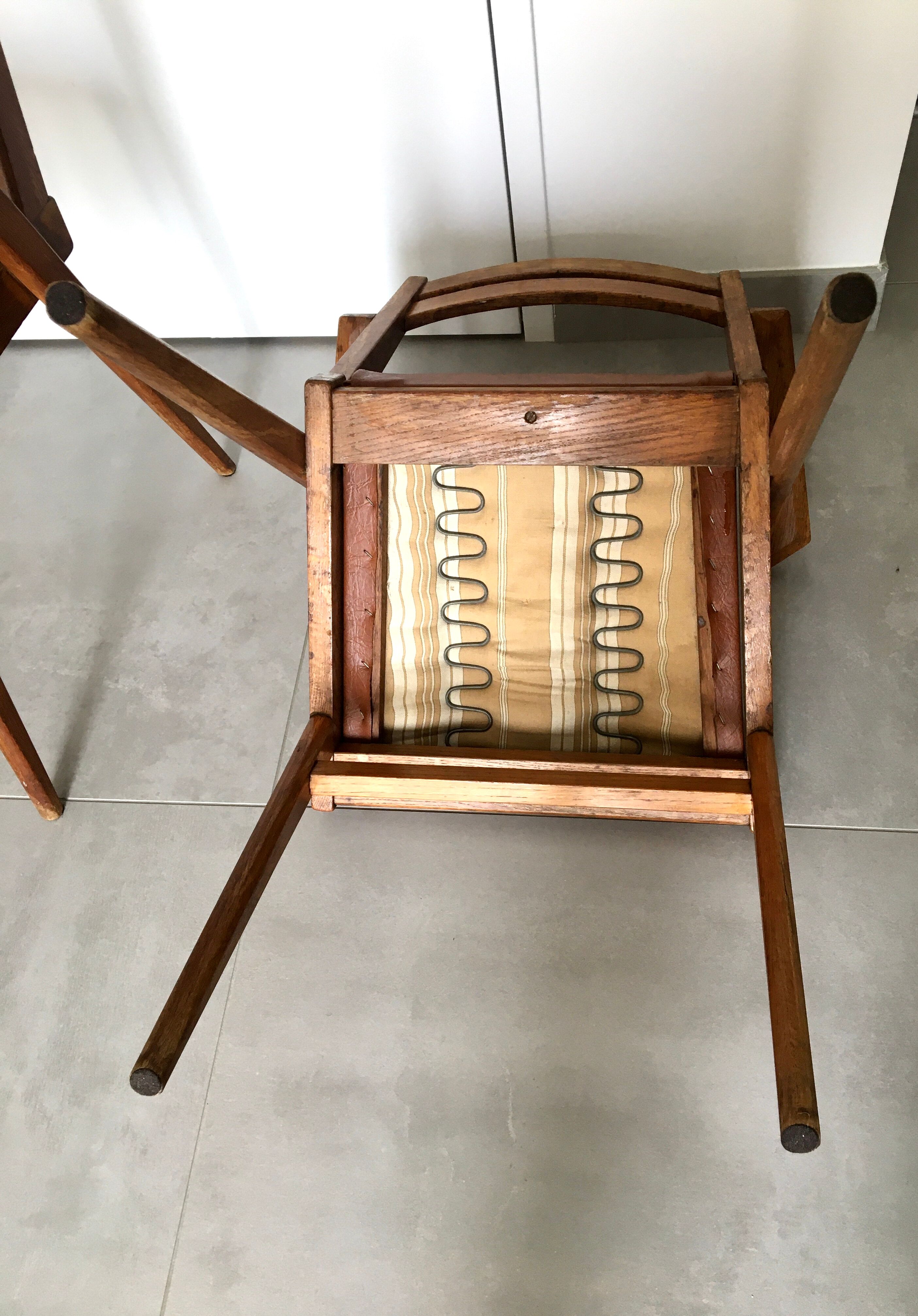 Pair of bridge armchairs 60s