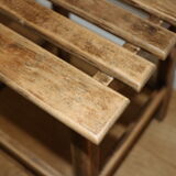 Dark oak slatted beech stool
