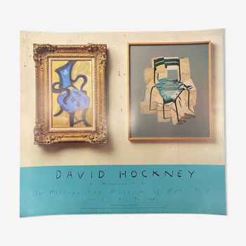 Affiche originale d'exposition David Hockney , 1988