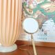 Vintage midi century brass barber mirror