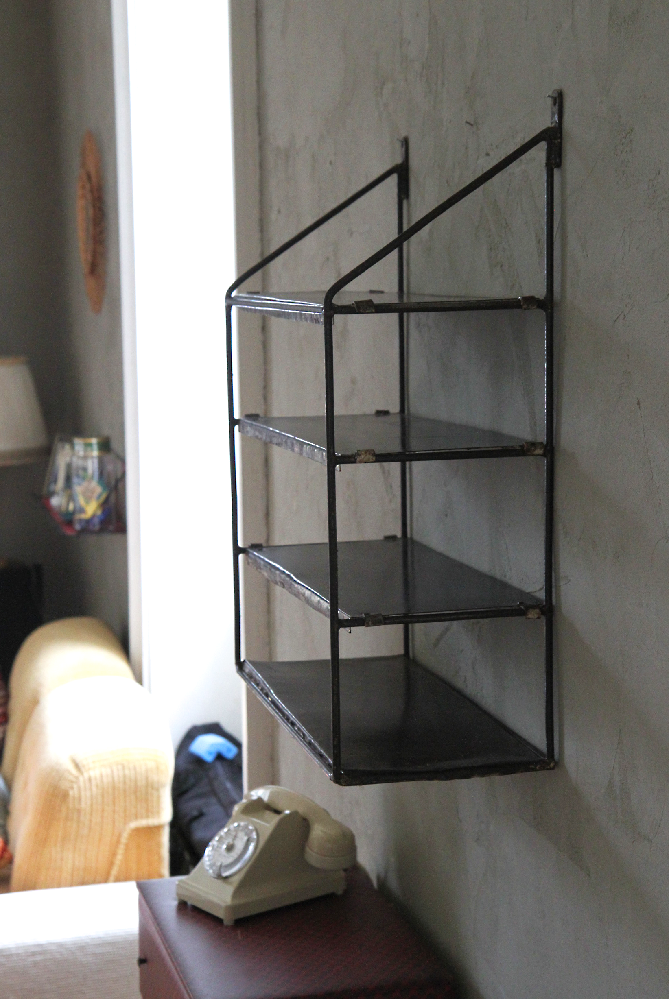 Wall shelf raw metal