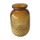 Yellow glass vase