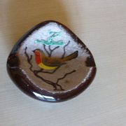 Bird ashtray enamelled