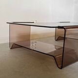 Michel Dumas plexiglass coffee table for Roche Bobois, 1970