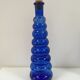 Lot de 2 vases soliflores en verre bleu torsadé