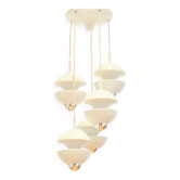 Lampe en cascade de l'ère spatiale étiquetée - Klaus Hempel pour Kaiser, Allemagne, années 1970