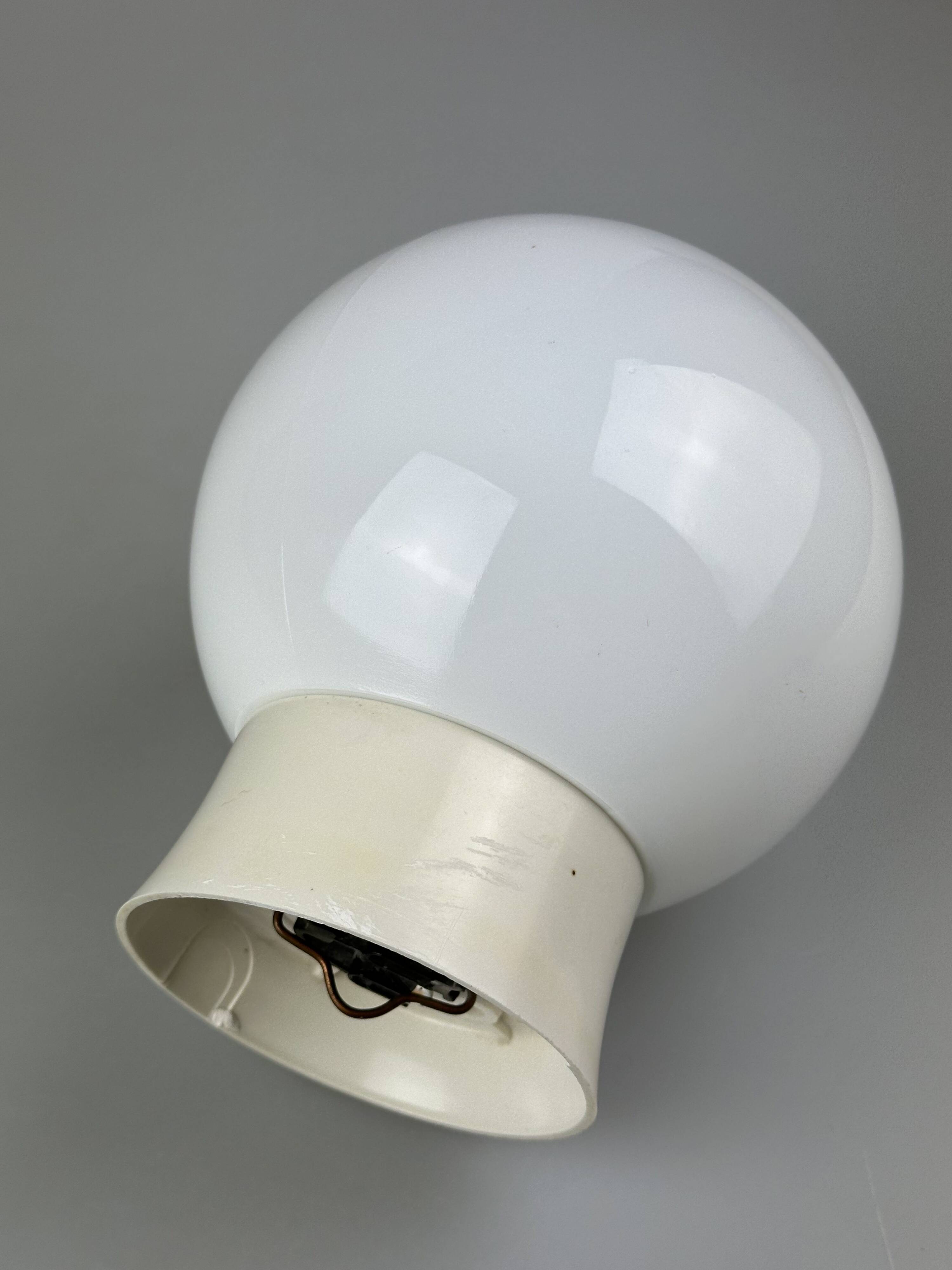 50s 60s lamp light wall lamp cellar lamp plastic & glass Bauhaus