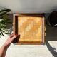 Vintage rattan plant stand in Art Deco style