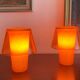 Paire de lampes de table orange Ikea Gavik design 90's