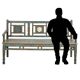 Banc en teck ancien patiné