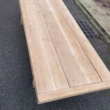 Renovated farmhouse table in solid oak from the 18th century, 240cm.