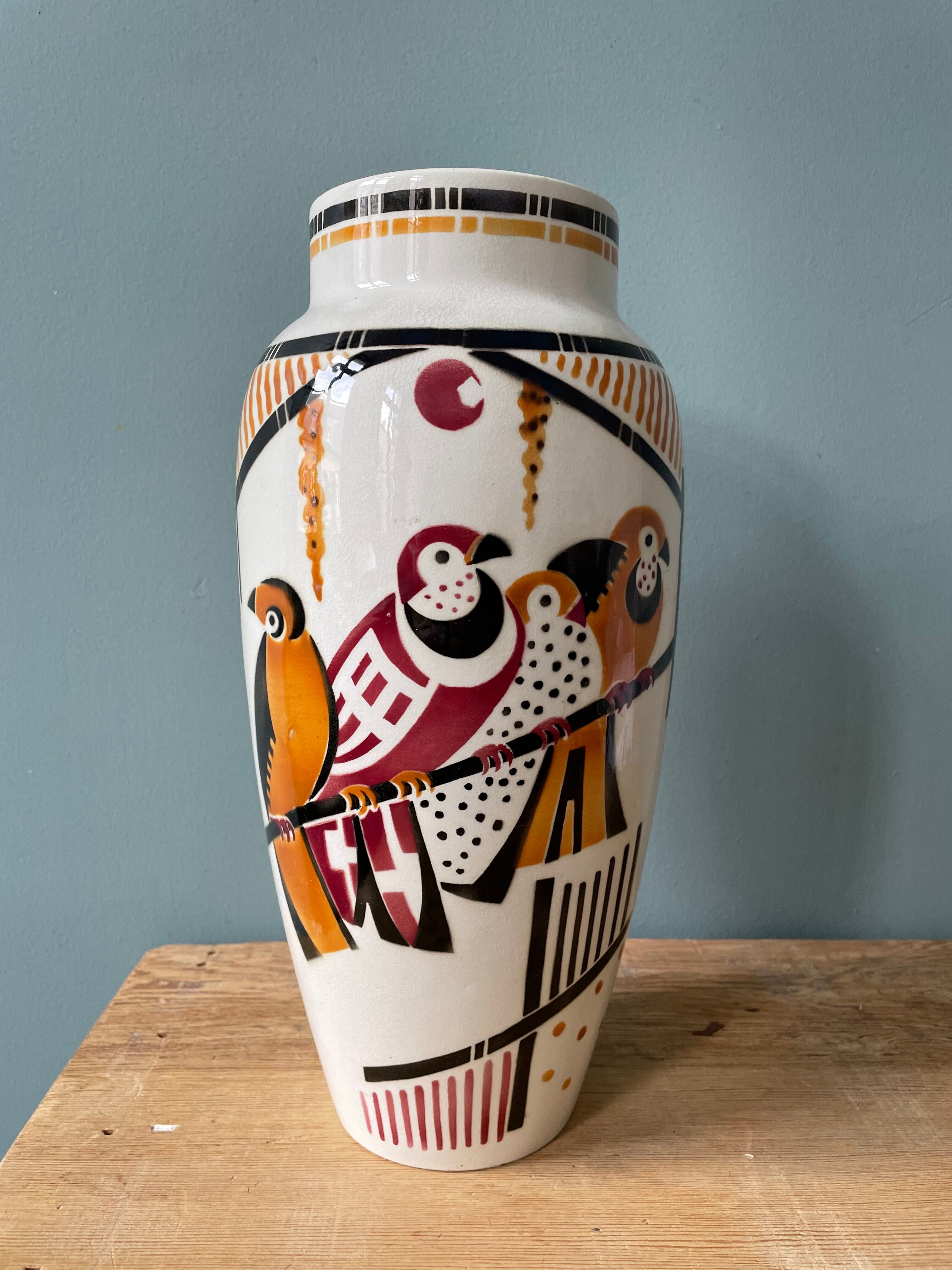 Art Deco vase Keller and Guérin, Lunéville, 1930