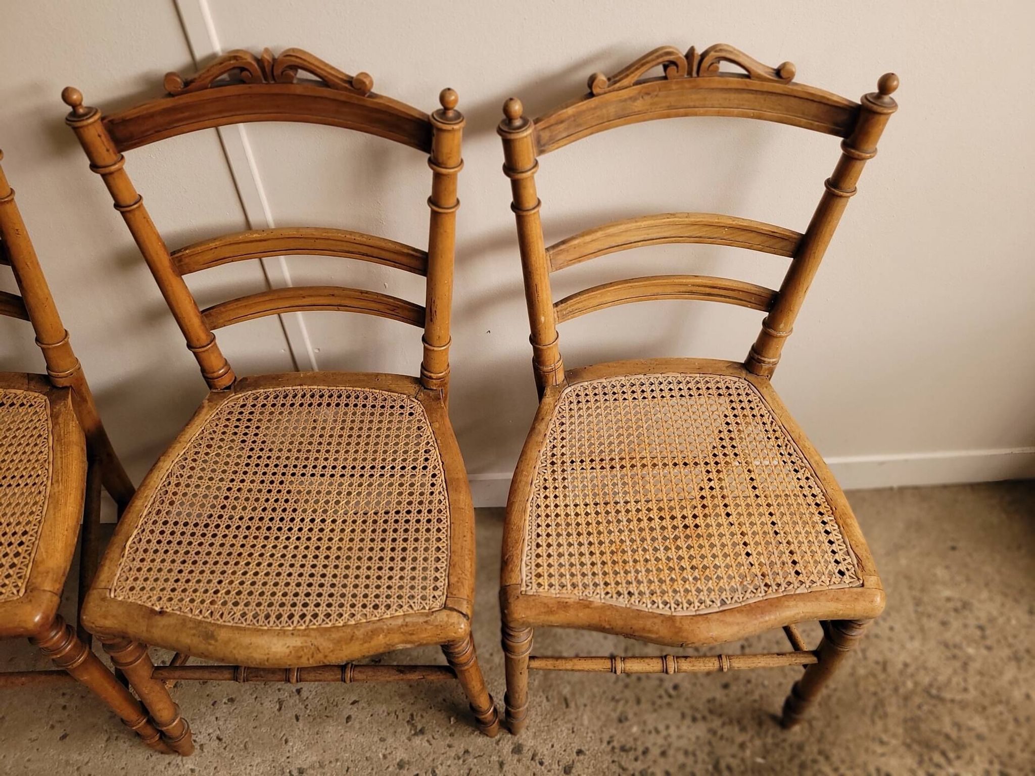 Set of 4 Louis XVI flying chairs