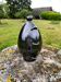 Jarre Potiche ceramic black metalic pottery 1950