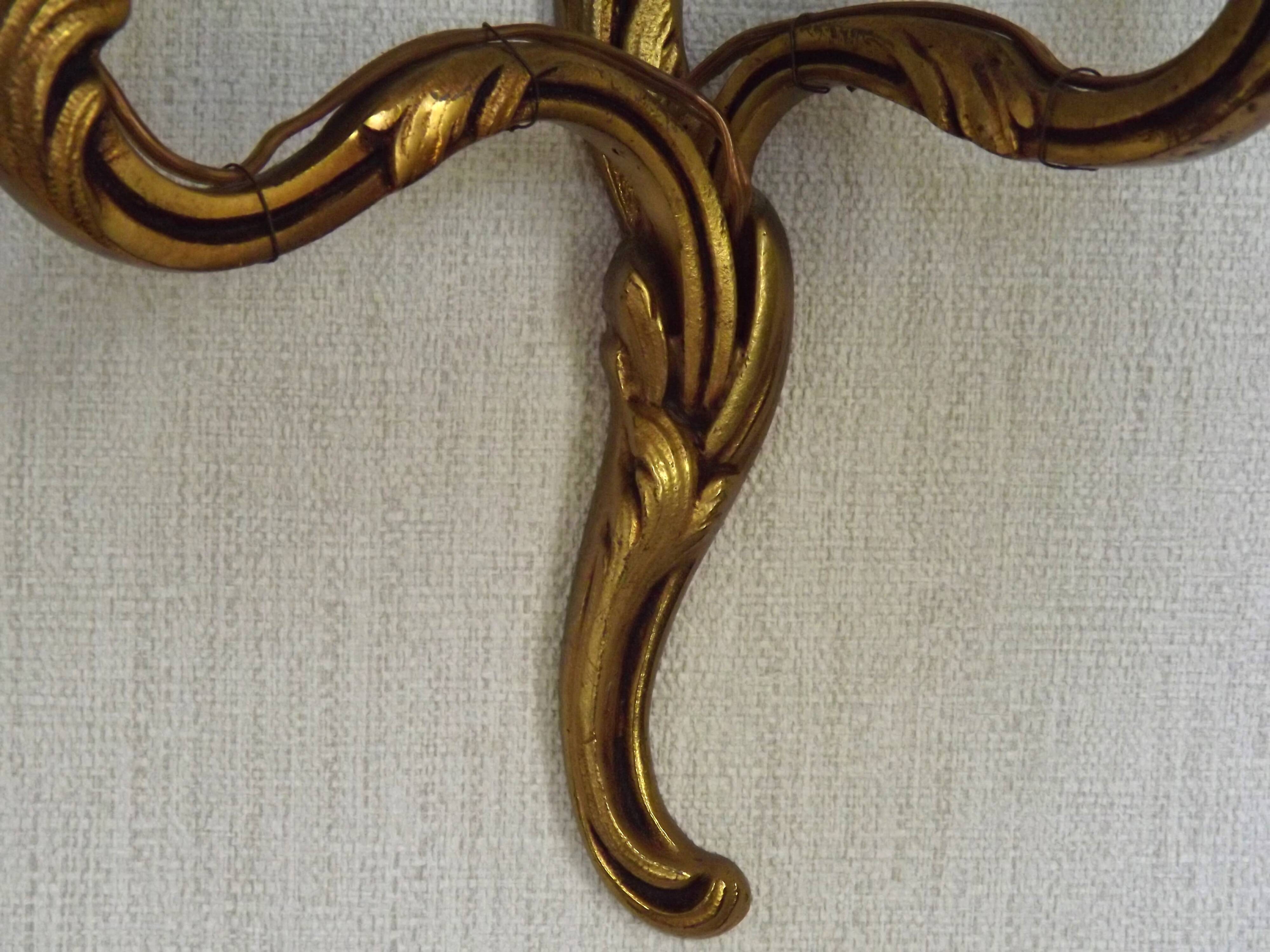 Vintage French Bronze Double Wall Sconces with Acanthus Leaf Detail 5706