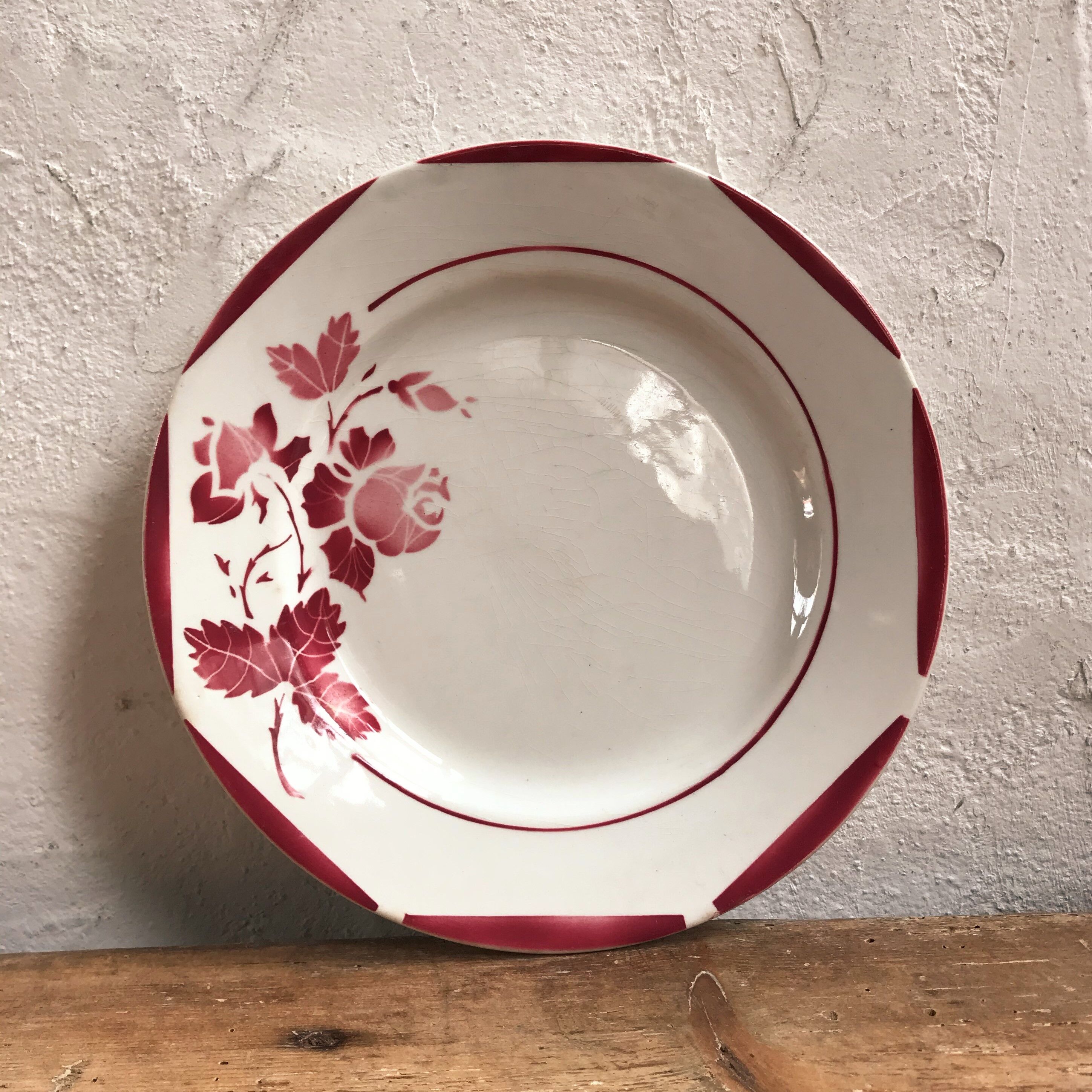 Four Gien porcelain plates