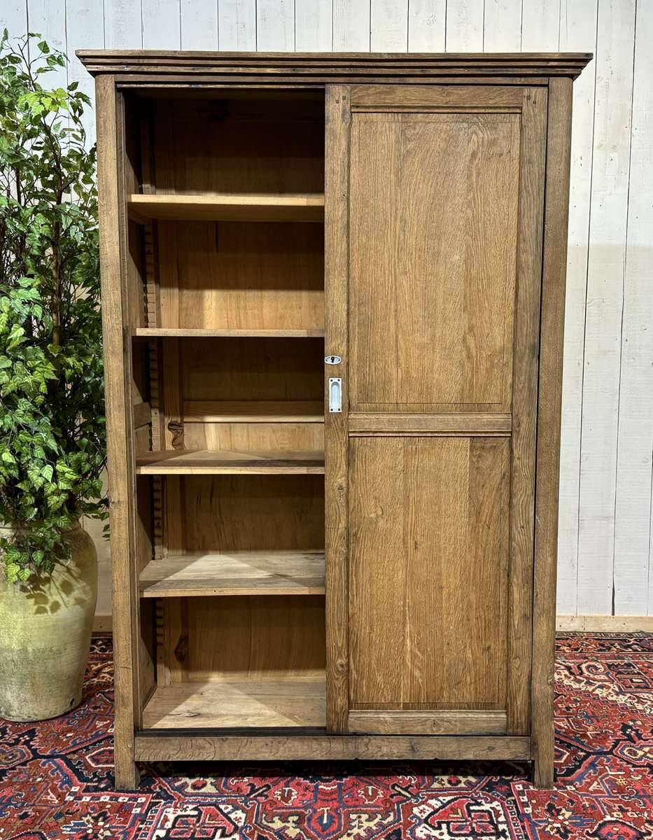 Oak wardrobe with sliding doors from the 1930s.