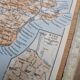 Île de Wight, Angleterre, plan original imprimé en 1913.