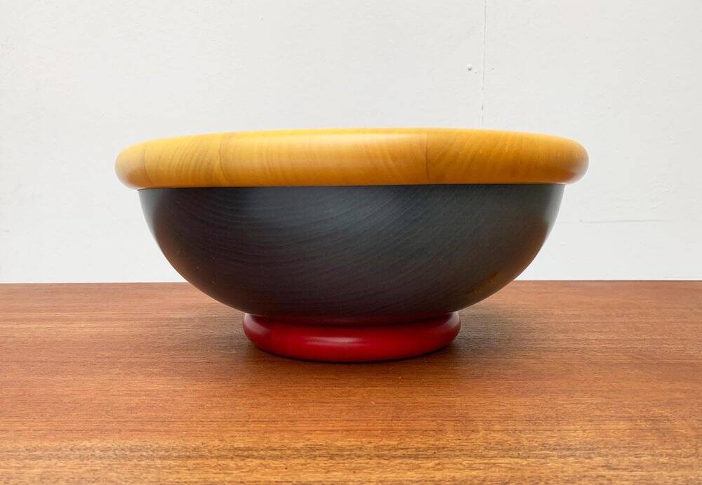 Postmodern Italian Wooden Bowl by Pietro Manzoni
