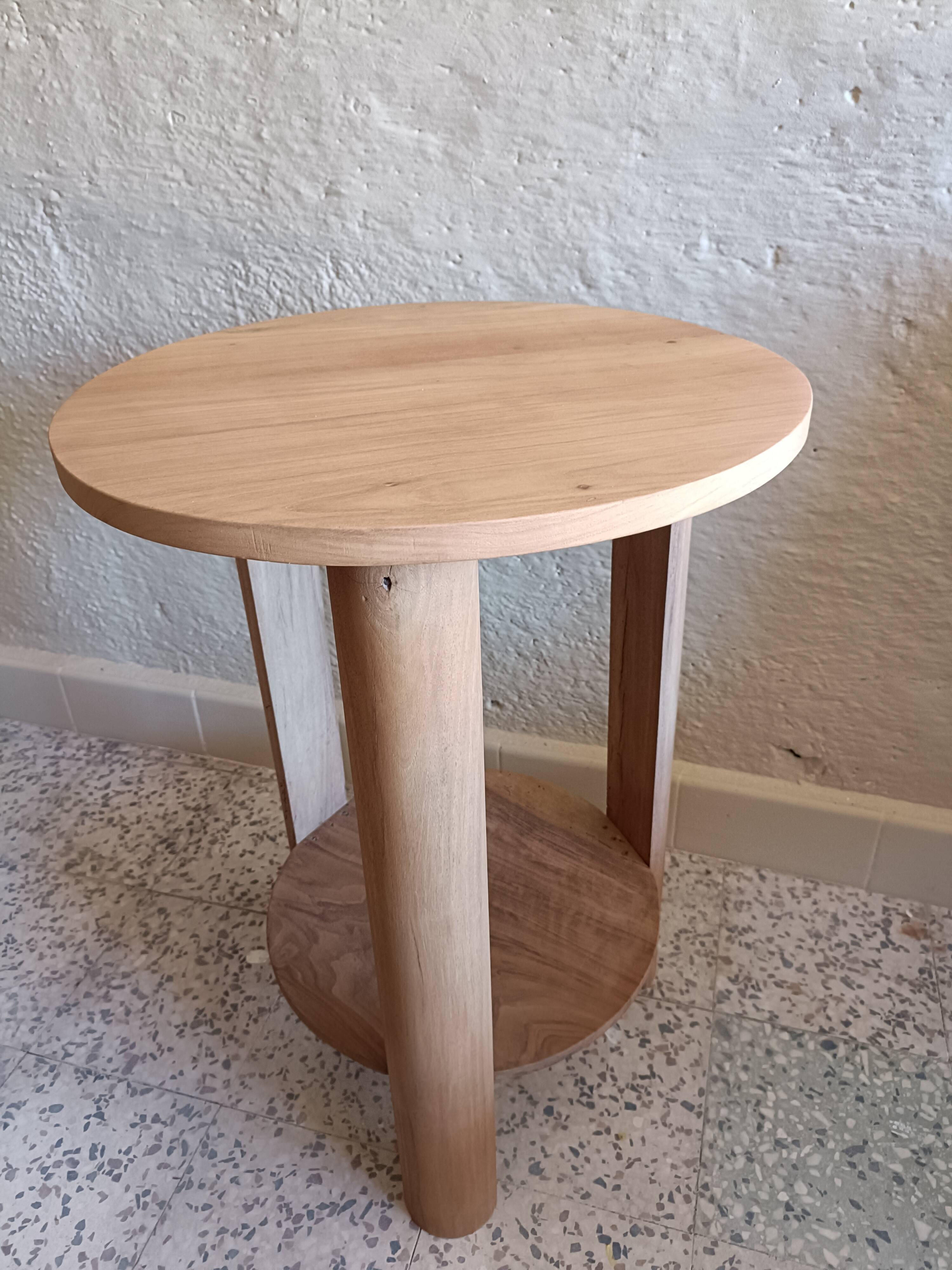 Round side table