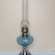 Blue glass kerosene lamp