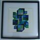 Tableau Vintage Art Optique - Victor Vasarely - Frame 40x40cm