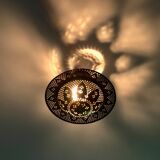 Perforated gilded metal lantern