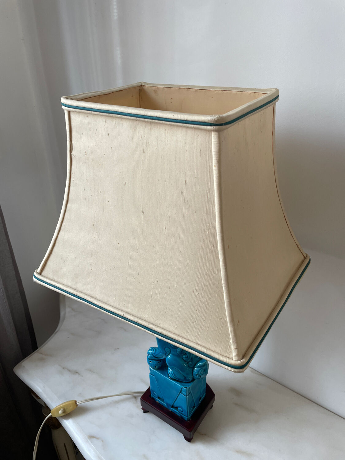 Lampe vintage céramique Hollywood Regency