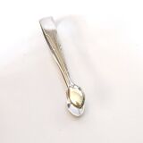 WMF vintage sugar tongs in silver-plated metal with crossed ribbon decoration.